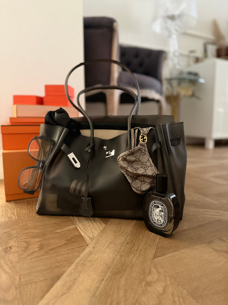 Sac Jelly Firkin coloris Noir fumé, photo lifestyle