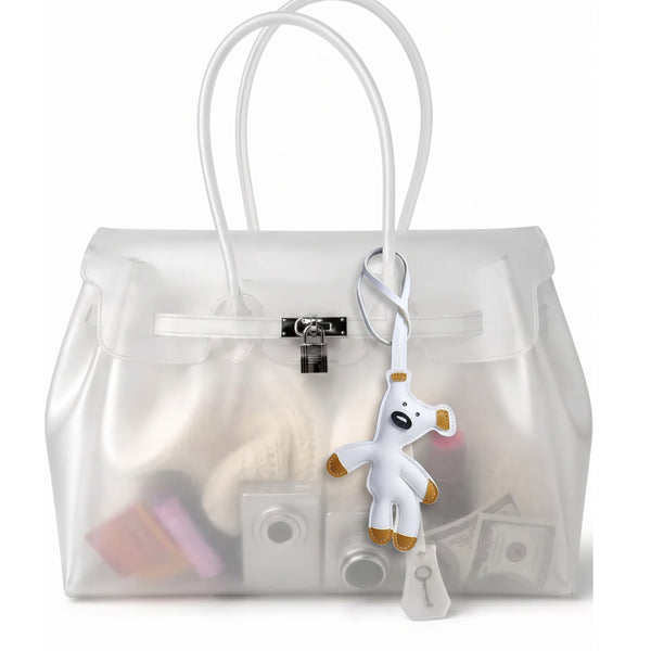 Charm ourson, le petit compagnon de ton sac, coloris Blanc