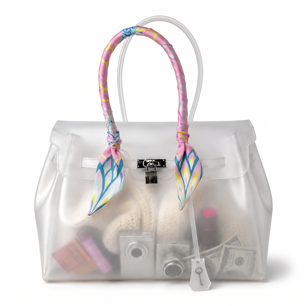 Jelly Ribbon, le foulard à nouer pour personnaliser ton sac, coloris Pina