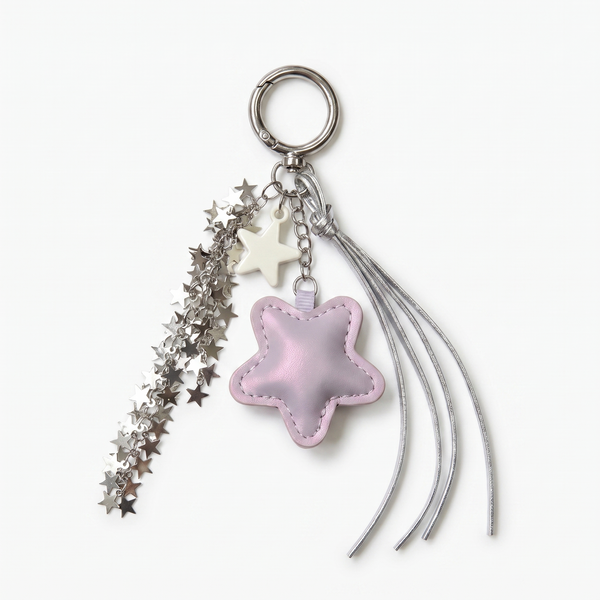 Charm étoile, le bijou de sac à cascade d'étoiles, coloris Violet